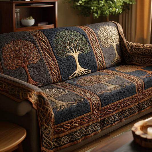 Tree Of Life Quilted Sofa Cover NCU0VT368