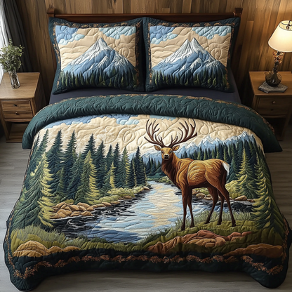 Nature Rush 3-Piece Quilted Bedding Set NCU0VL2458