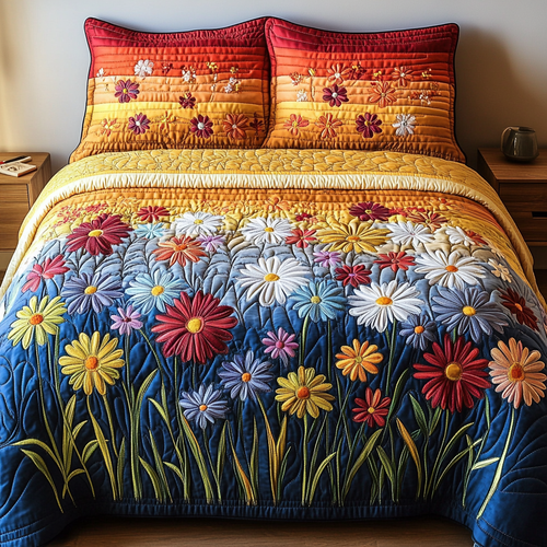 Nature Shine 3-Piece Quilted Bedding Set NCU0VH5767