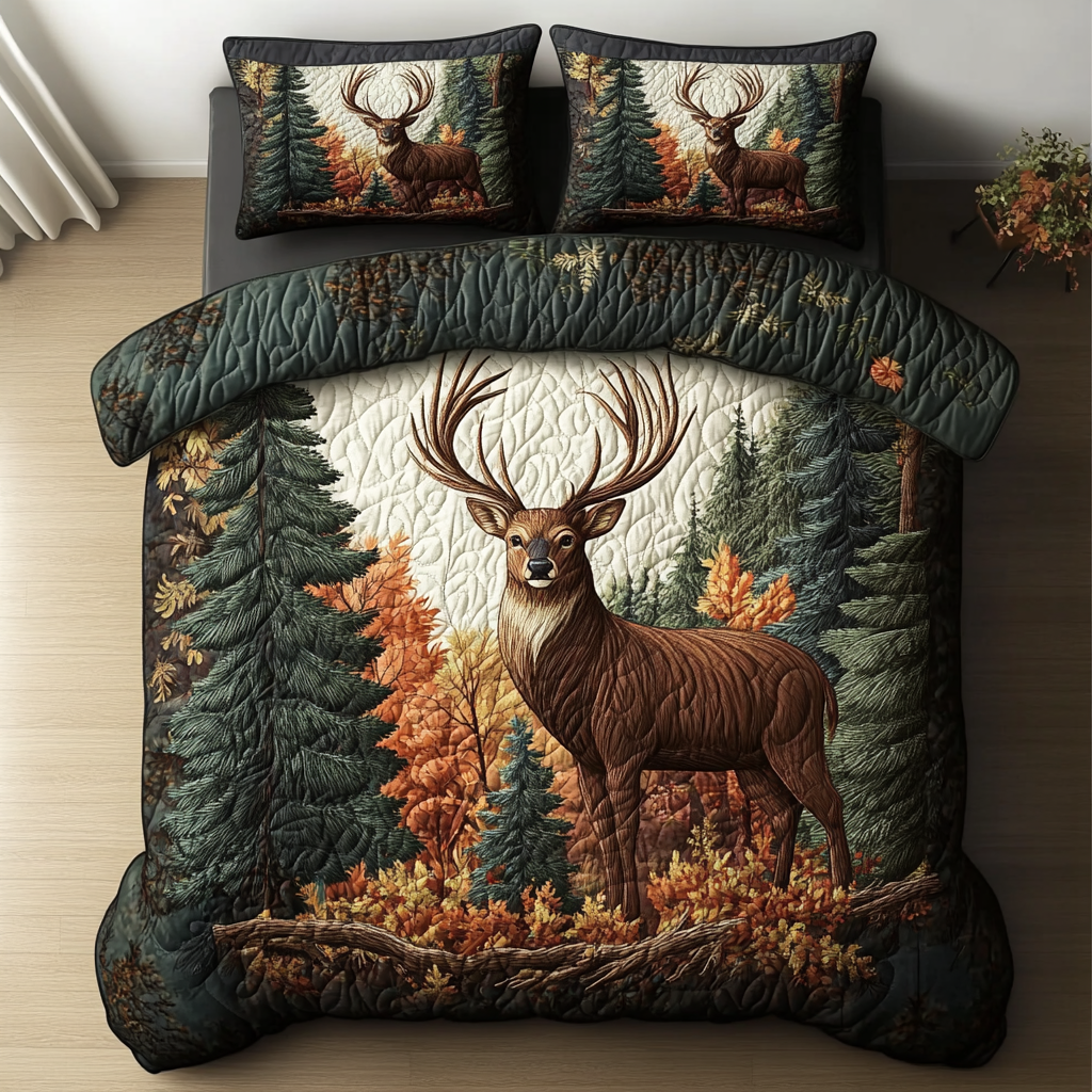 Nature Spirit 3-Piece Quilted Bedding Set NCU0DK7236