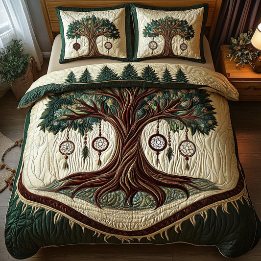Nature Spirit 3-Piece Quilted Bedding Set NCU0VH2988