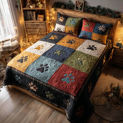 Nature Tracks 3-Piece Quilted Bedding Set NCU0TV1144