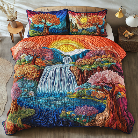 Nature Veil 3-Piece Quilted Bedding Set NCU0DK5559
