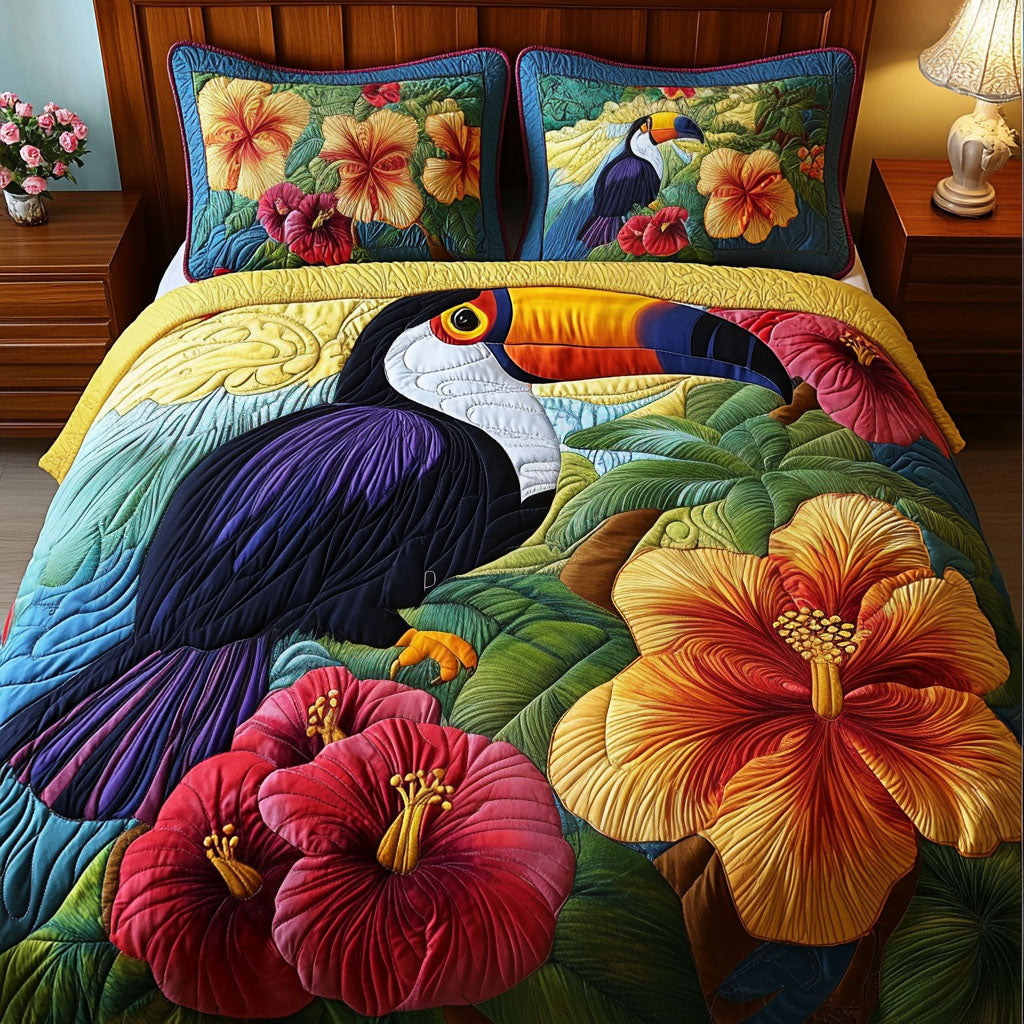 Nature Vibrance 3-Piece Quilted Bedding Set NCU0NT5264