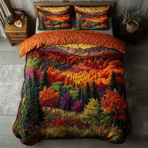 Nature View 3-Piece Quilted Bedding Set NCU0DK8650