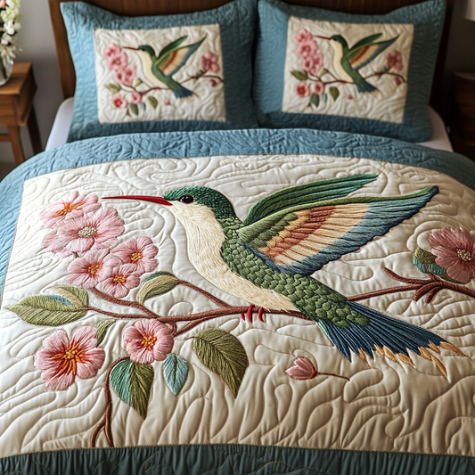 Nature Whispers 3-Piece Quilted Bedding Set NCU0VH4918