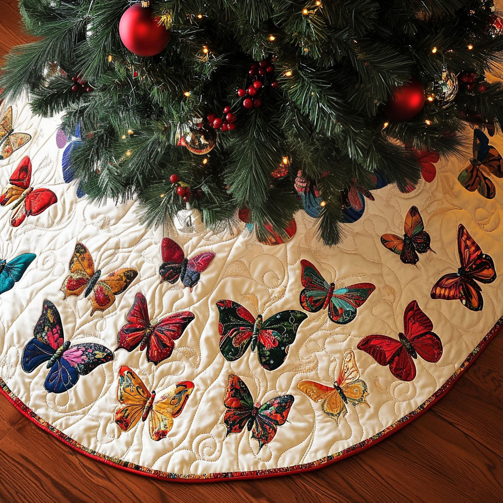 Natures Whisper Quilted Christmas Tree Skirt NCU0PT1932