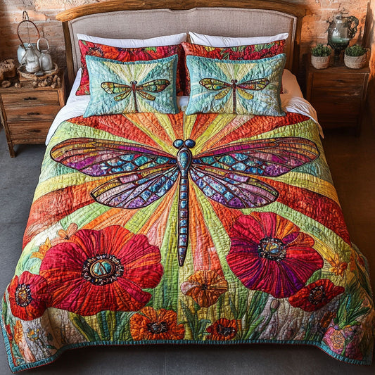 Natures Whispering Wings 3-Piece Quilted Bedding Set NCU0PT3465