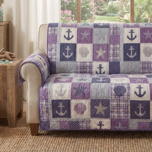 Nautical Calm Quilted Sofa Cover NCU0DV9511