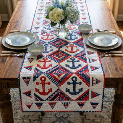 Nautical Charm Quilted Table Runner NCU0NT12500