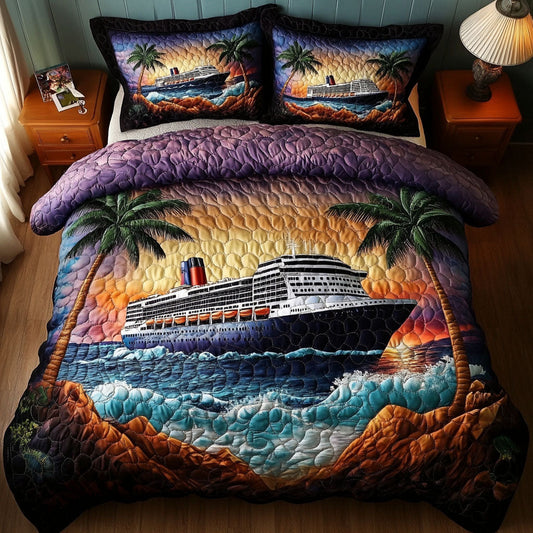 Nautical Dreamer 3-Piece Quilted Bedding Set NCU0PT8035