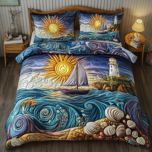 Nautical Escape 3-Piece Quilted Bedding Set NCU0VL1370
