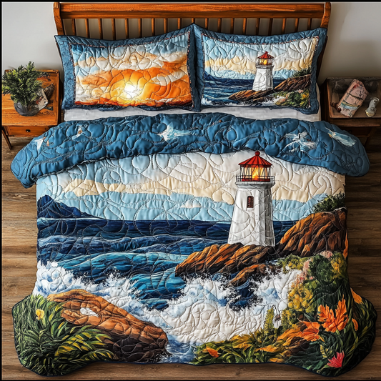 Nautical Glow 3-Piece Quilted Bedding Set NCU0DK7091