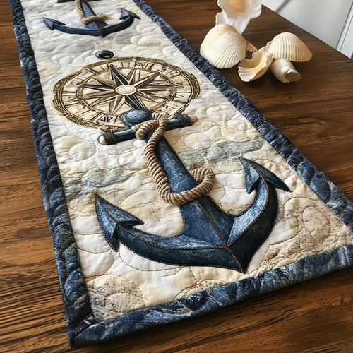 Nautical Twilight Quilted Table Runner NCU0PT5872