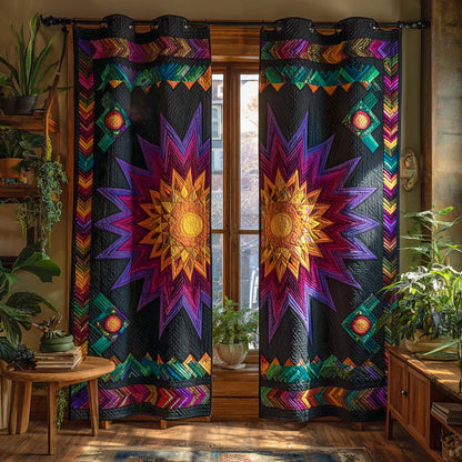 Navajo Sunrise Starburst Quilted Curtains NCU0XD1870
