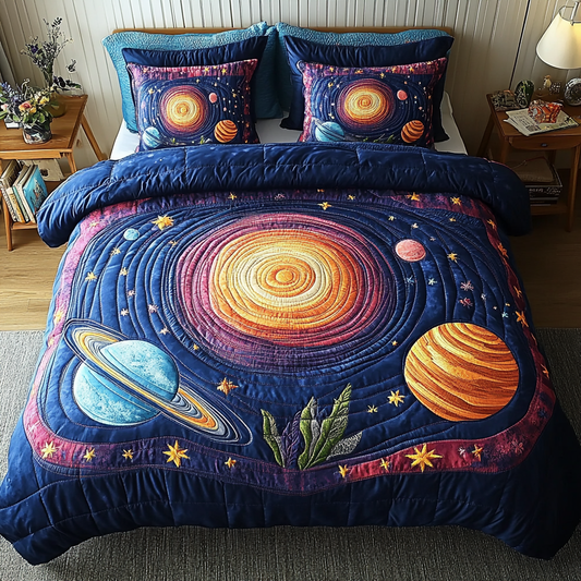 Nebula Bloom 3-Piece Quilted Bedding Set NCU0DK4483