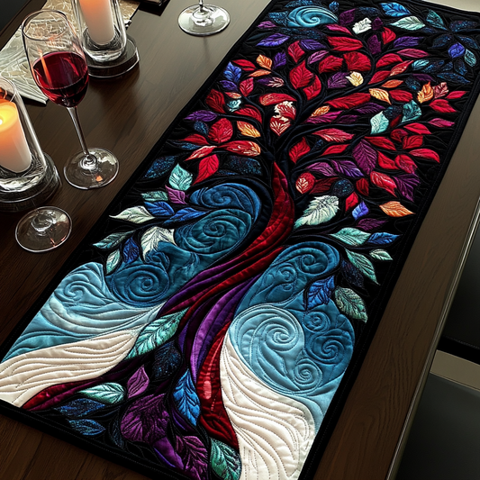 Nebula Tree Reflection Quilted Table Runner NCU0DV2225