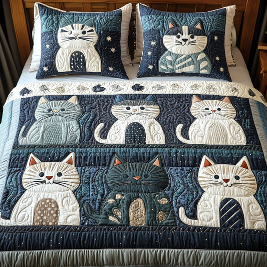 Nebula Whiskers 3-Piece Quilted Bedding Set NCU0VH1080