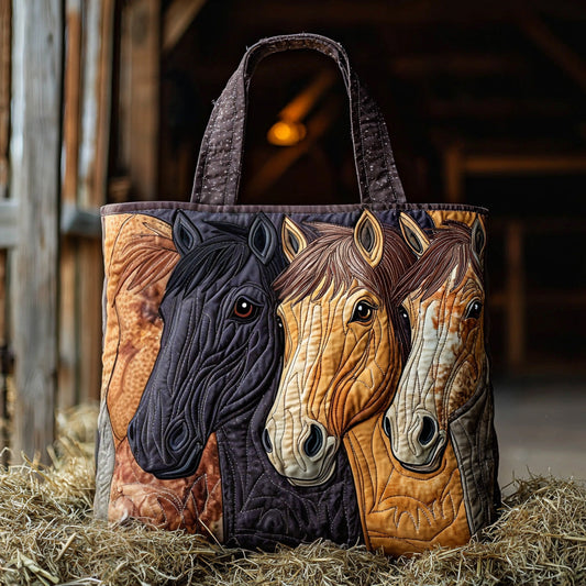 Neigh Neutrals Quilted Tote Bag NCU0DV7003