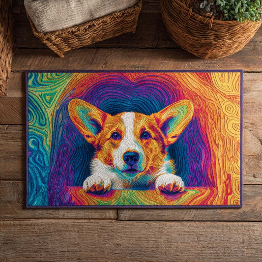 Neon Corgi Doormat NCU0XD808