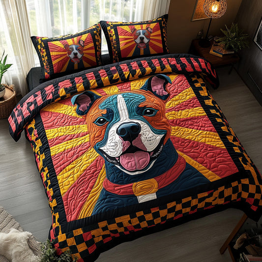 Neon Pup 3-Piece Quilted Bedding Set NCU0DV7443
