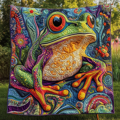 Neon Ribbit Realm Quilted Blanket NCU0PT4087