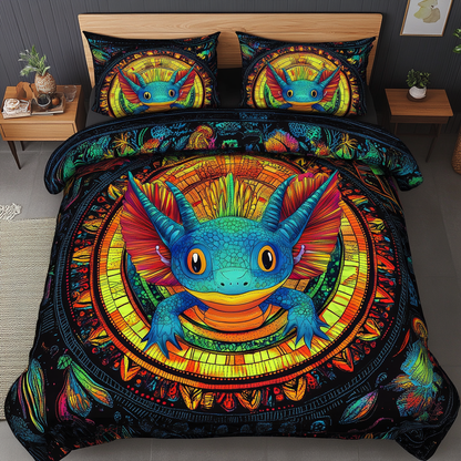 Neon Swimmer 3-Piece Quilted Bedding Set NCU0DK4405