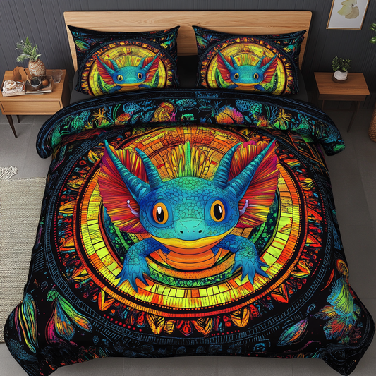 Neon Swimmer 3-Piece Quilted Bedding Set NCU0DK4405