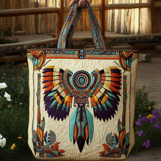 Nest of Feathers Quilted Tote Bag NCU0PT8337