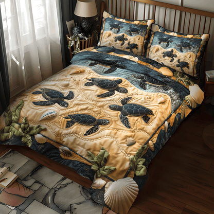 Nest to Ocean 3-Piece Quilted Bedding Set NCU0TH1330