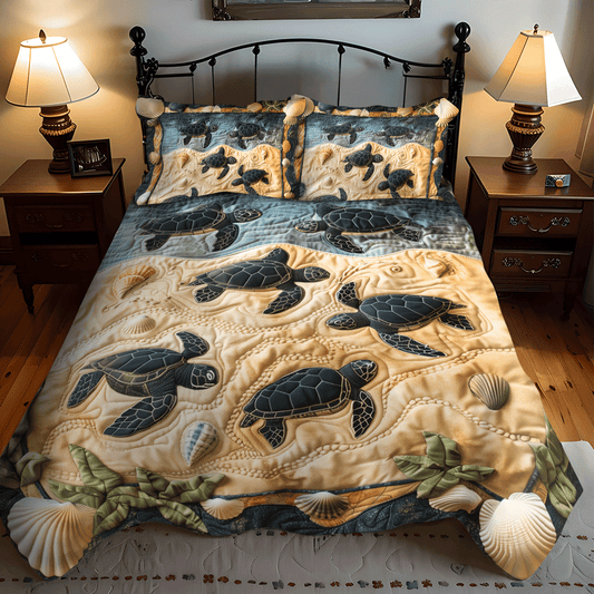 Nest to Ocean 3-Piece Quilted Bedding Set NCU0TH1330