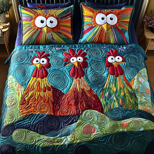 Nesting Joy 3-Piece Quilted Bedding Set NCU0DK7266