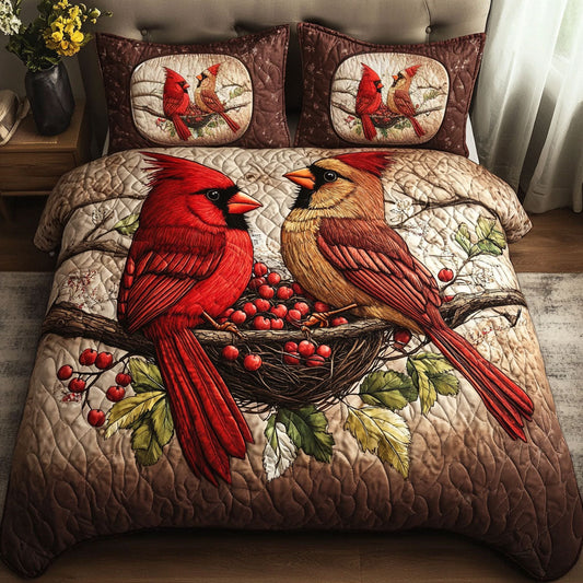 Nestled Love 3-Piece Quilted Bedding Set NCU0NT5018