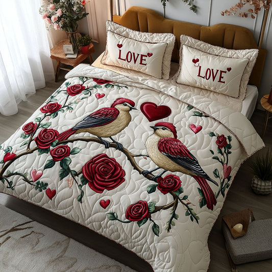 Nestled Together 3-Piece Quilted Bedding Set NCU0PT2909