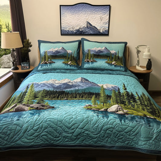 Nevada Reflections 3-Piece Quilted Bedding Set NCU0PT6401
