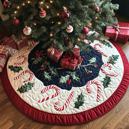 New Year Eve Christmas Quilted Tree Skirt NCU0NT11105