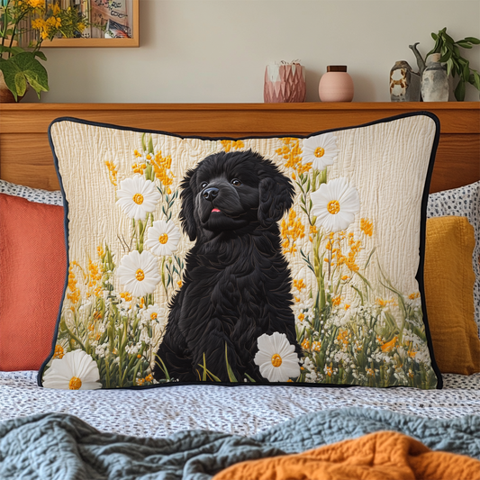 Newfie Paws Quilted Bedding Pillow Case NCU0DV7368