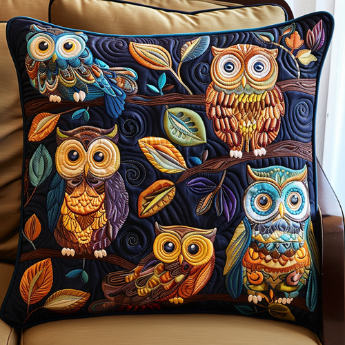 Night Owls Quilted Pillow Case NCU0NT048