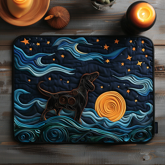 Night Sky Dachshund Quilted Place Mat NCU0TH245