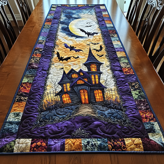 Night Bats Quilted Table Runner NCU0DK9376