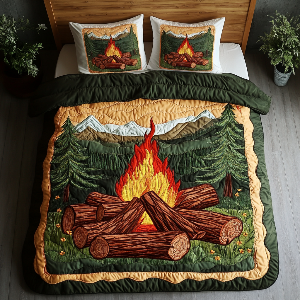 Night Blaze 3-Piece Quilted Bedding Set NCU0DK7032