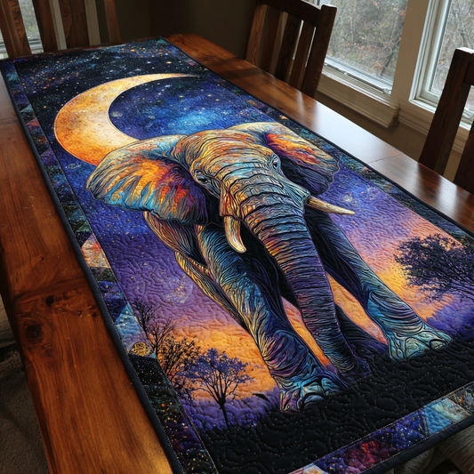 Night Elephant Quilted Table Runner NCU0DK8821