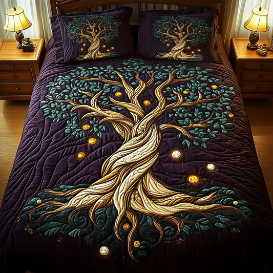 Night Forest 3-Piece Quilted Bedding Set NCU0VH1694