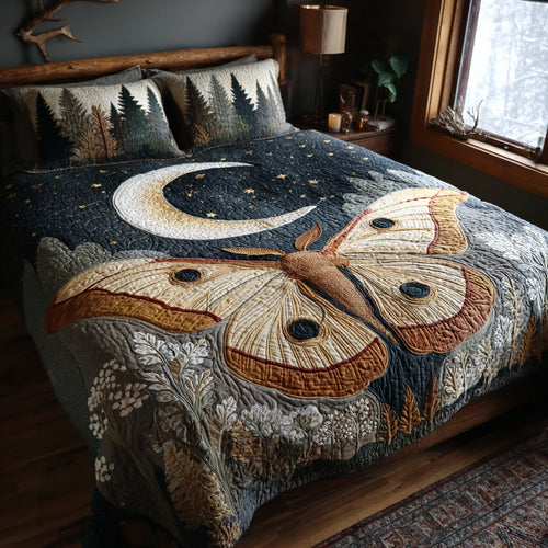 Night Moth 3-Piece Quilted Bedding Set NCU0VL3743