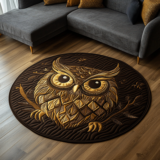Night Owl Quilted Round Mat NCU0DK7918