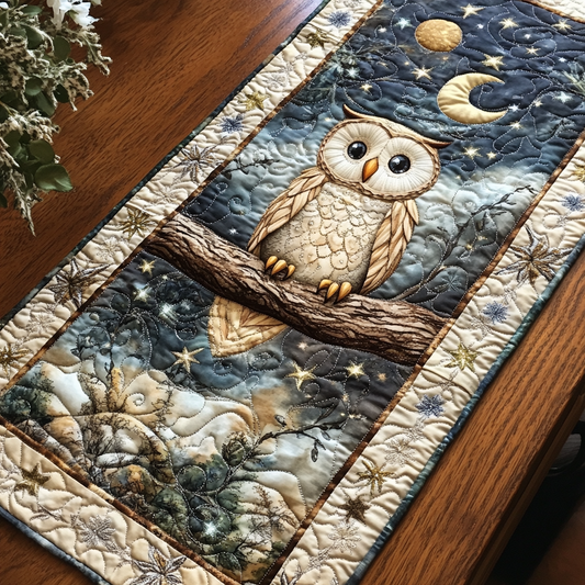 Night Owl Quilted Table Runner NCU0DK8996
