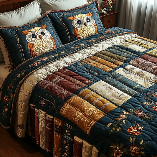 Night Reader 3-Piece Quilted Bedding Set NCU0DV5765