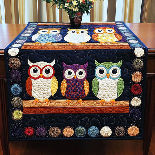 Night Watch Owls Quilted Table Runner NCU0NT4151