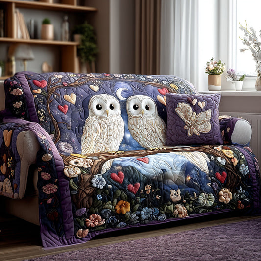 Nightfall Owls Quilted Sofa Cover NCU0PT10943