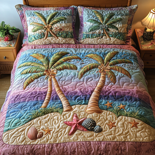 Nightfall Seascape 3-Piece Quilted Bedding Set NCU0DV4444